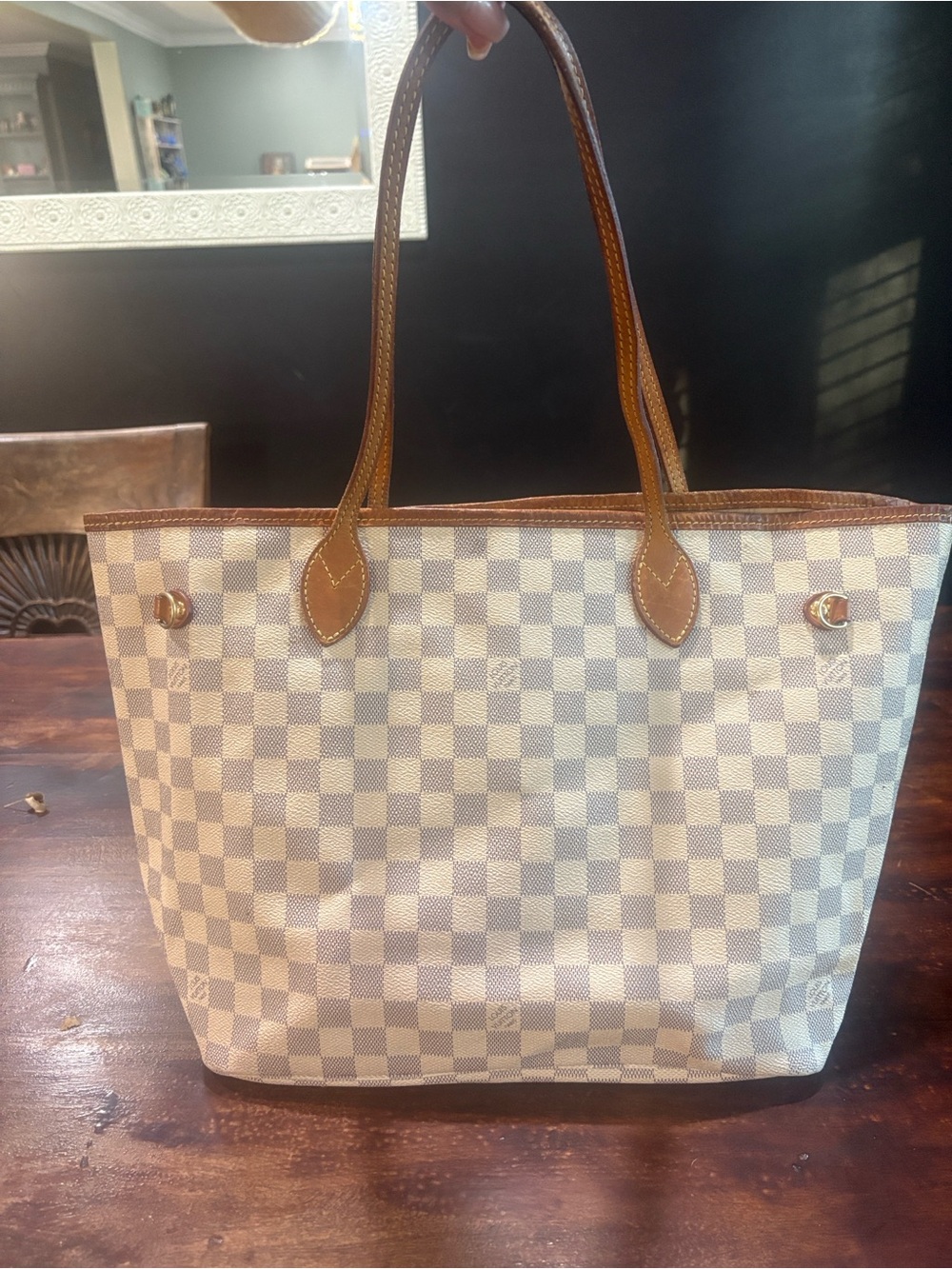 Louis Vuitton neverfull mm Damier azur